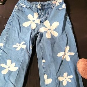 Flower jeans